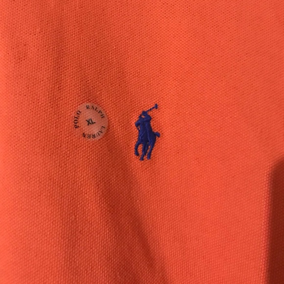 Polo Ralph Lauren Orange Classic Fit Polo Shirt Size XL - Picture 5 of 5
